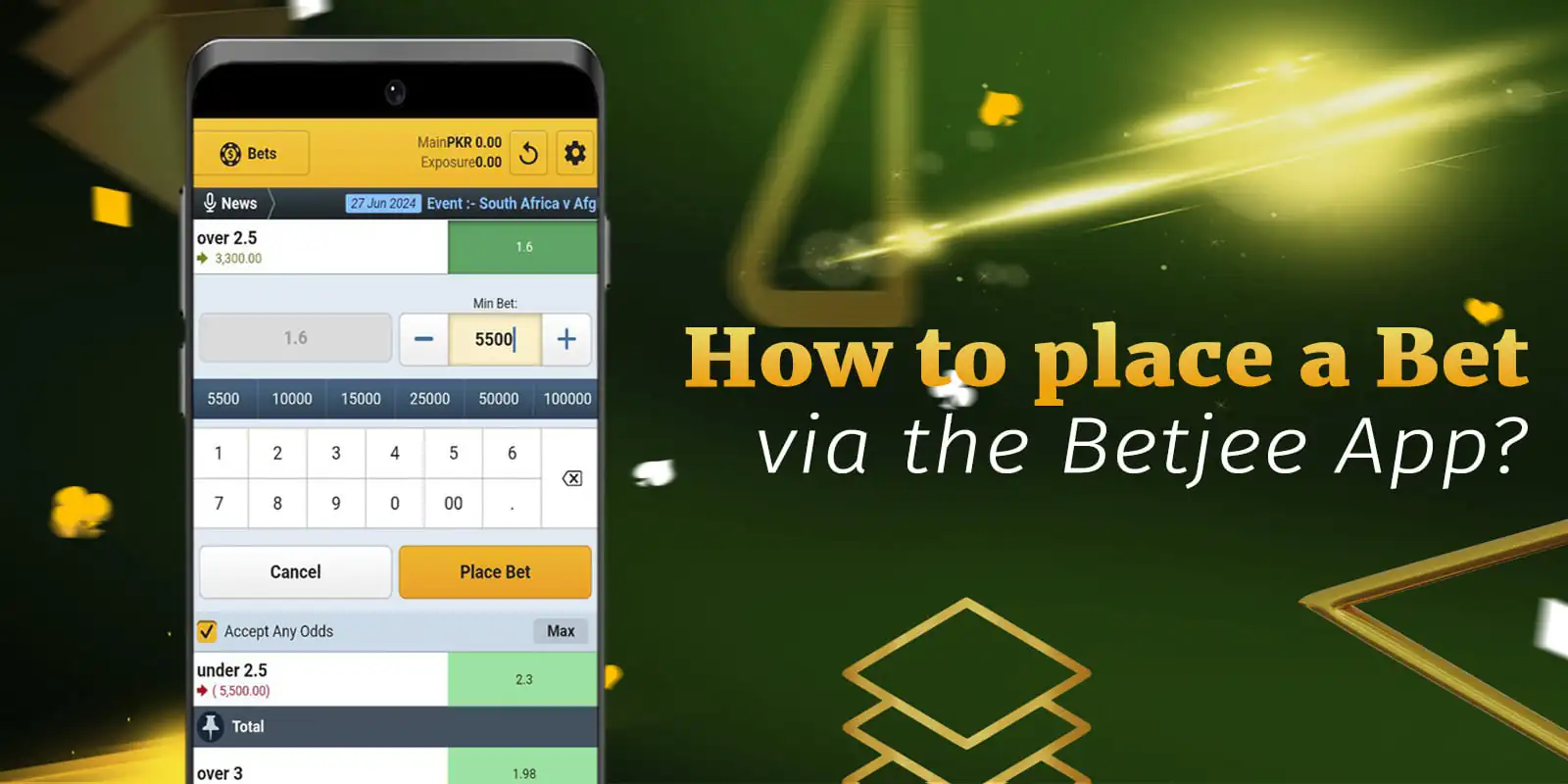 How easy it is to place a bet