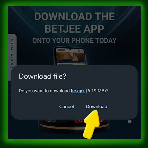 Install the apk file